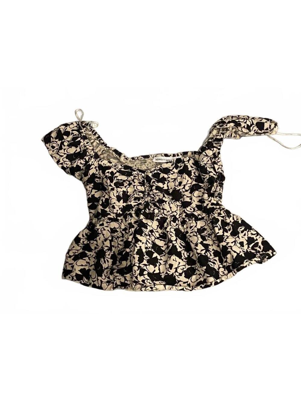 Midnight Sky Women's Floral Off-Shoulder Top, Size M